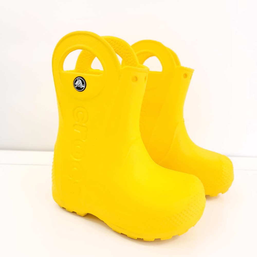 CROCS HANDLE IT Yellow Rain boots  TODDLER SIZE 6
